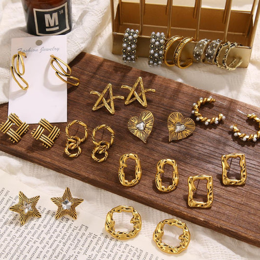 Top Geometric C-Shape Stud Earrings: A Stylish Modern Statement