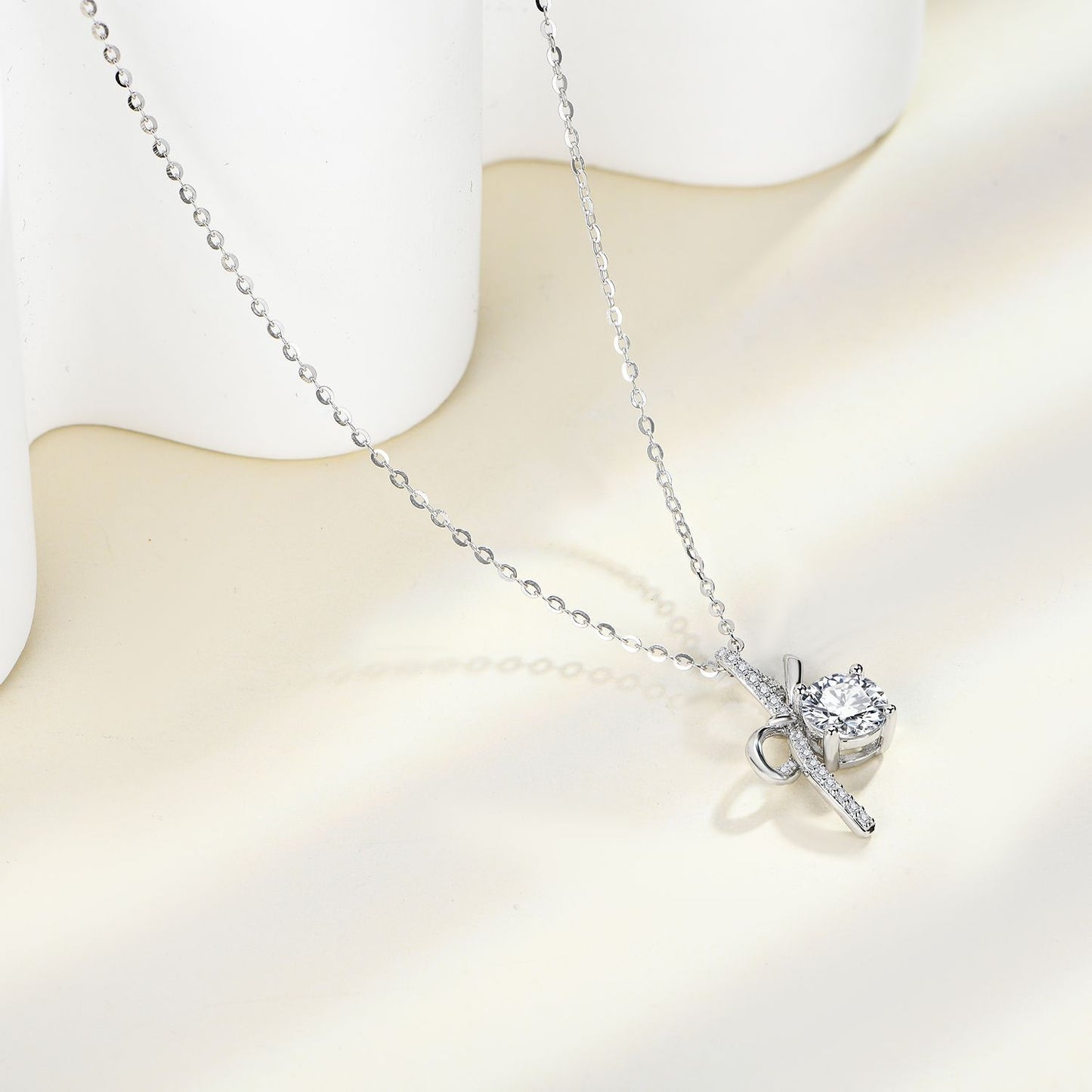 New Butterfly Sterling Silver Necklace Niche Pendant Gift Moissanite Necklace