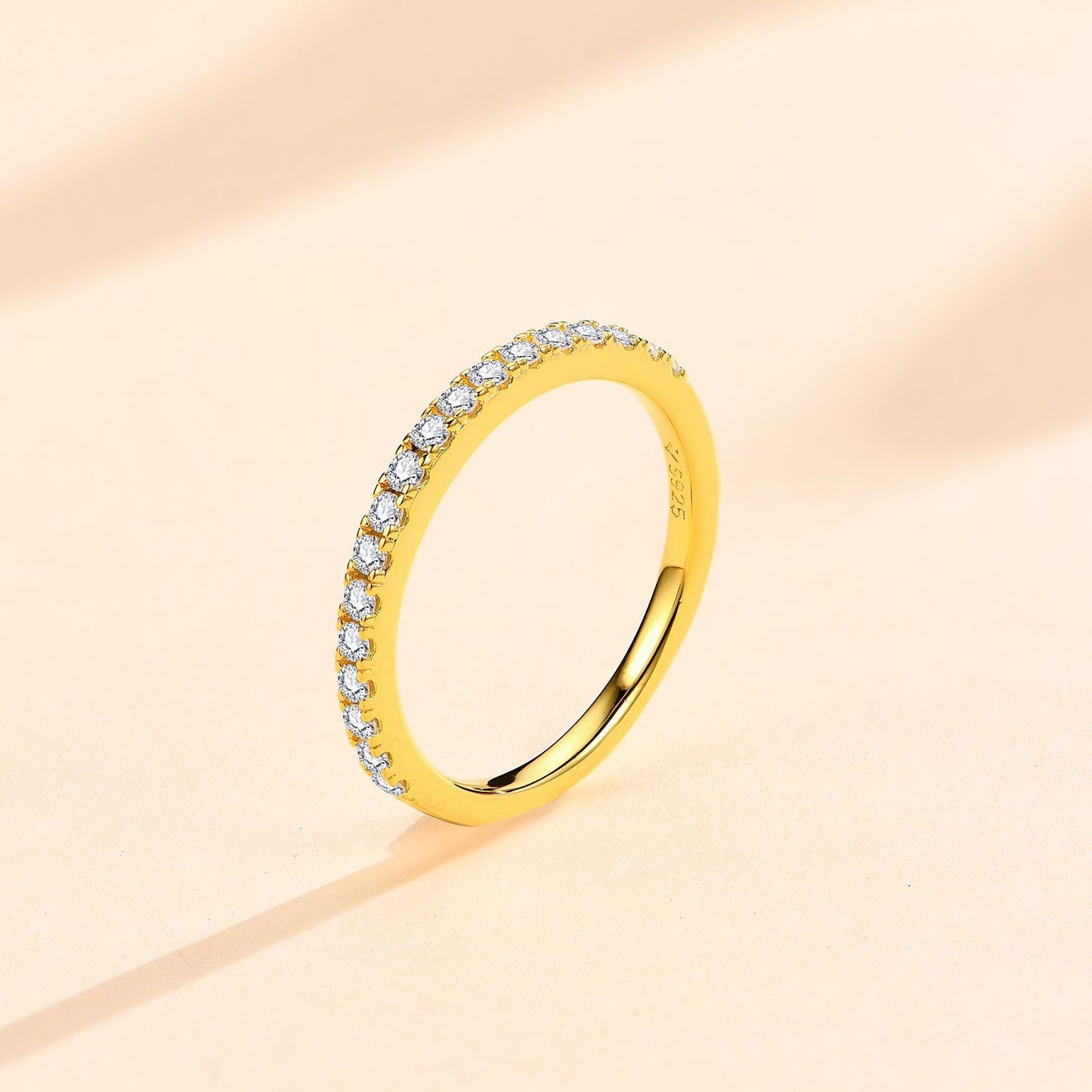 S925 Silver Jewelry Sterling Silver Ring Moissanite Ring Jewelry Fashion Simple Senior