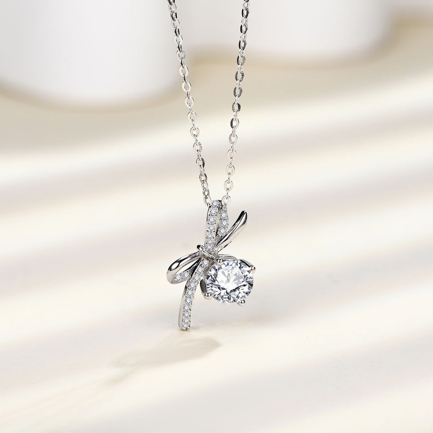 New Butterfly Sterling Silver Necklace Niche Pendant Gift Moissanite Necklace