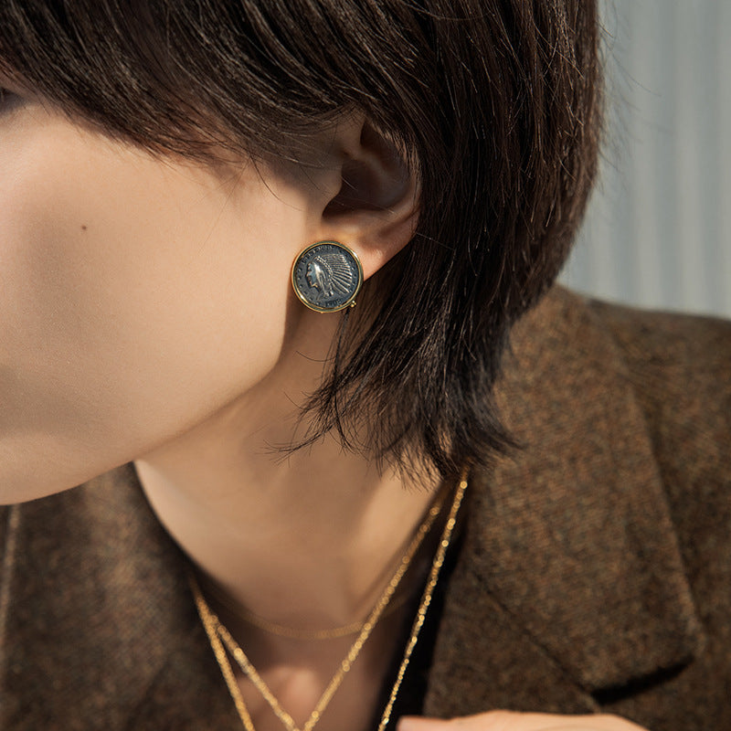Indian Vintage Coin Ear Clips