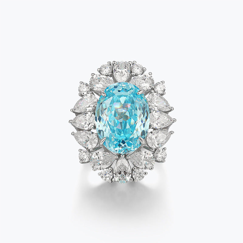 Paraiba Ring Fashion High-end Jewelry