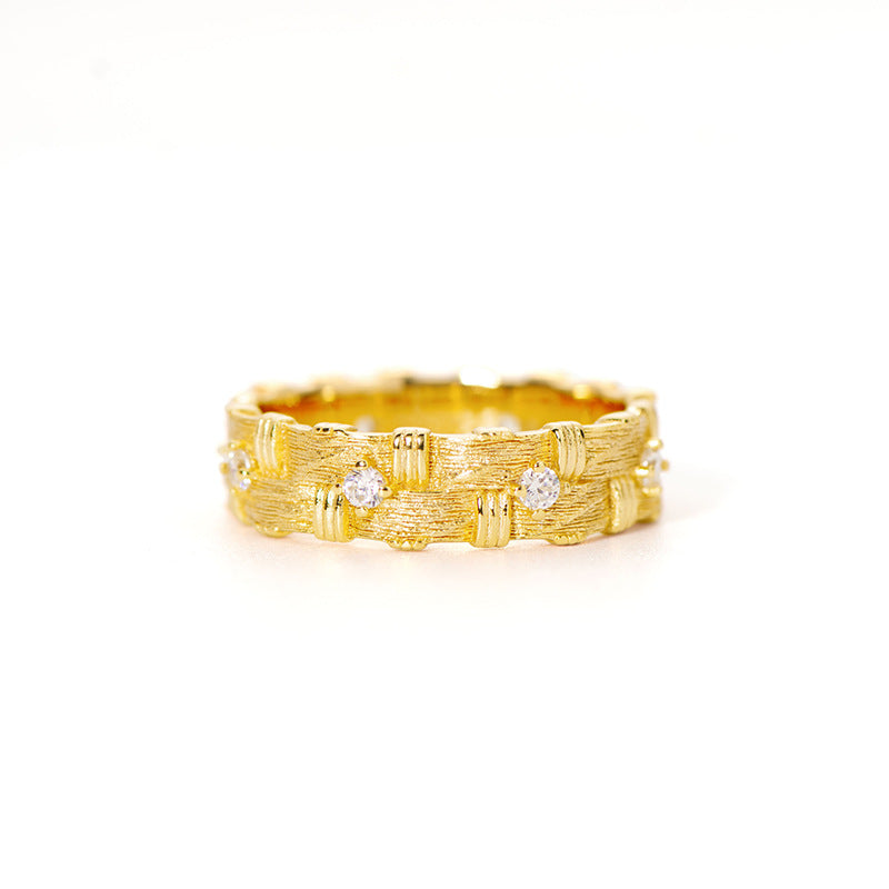Vintage Medieval Style Raffia Woven Ring
