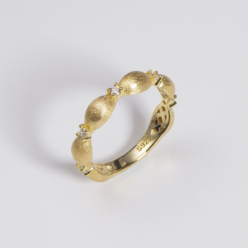 Beige Brushed Ring Luxury Fashion
