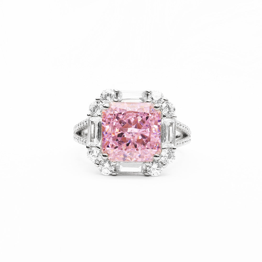 Sakura Pink Diamond Colorful Pink Ring