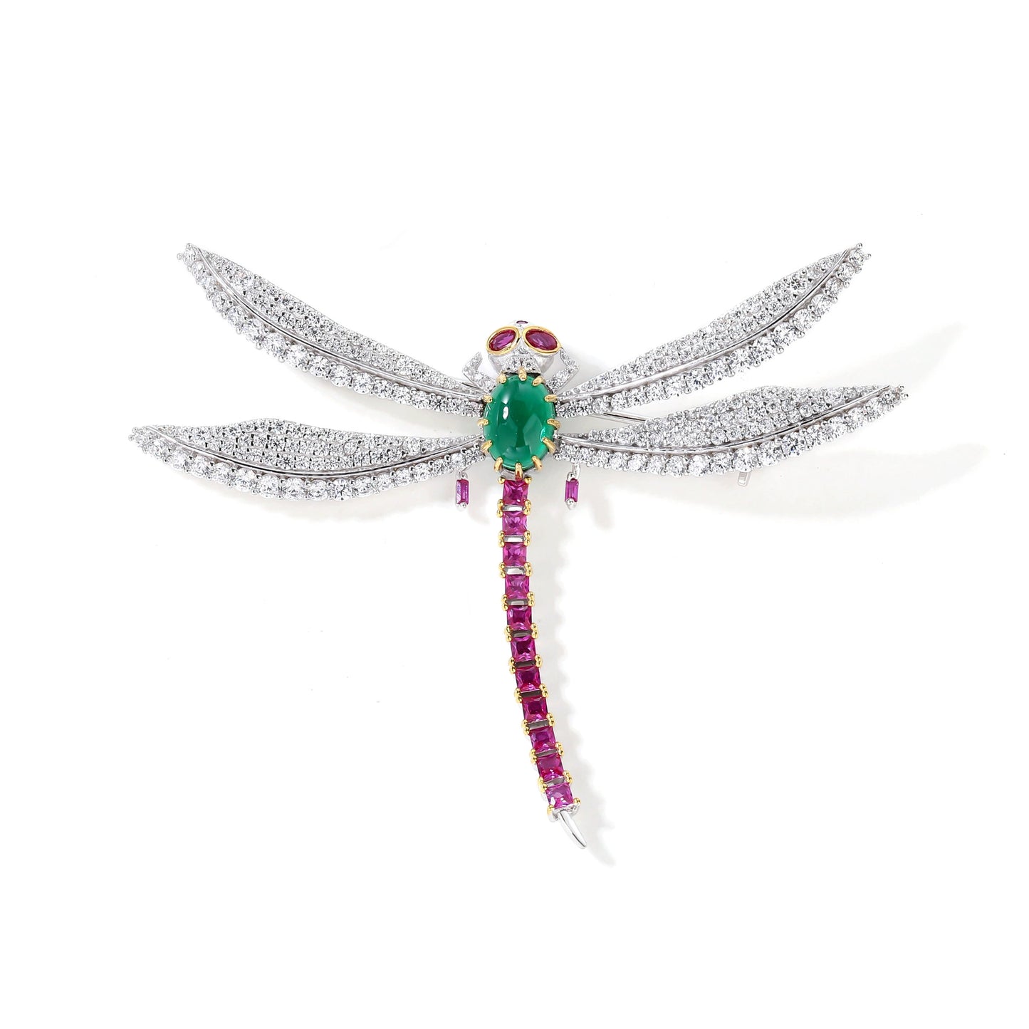 Red Dragonfly Diamond Brooch Haute Corsage
