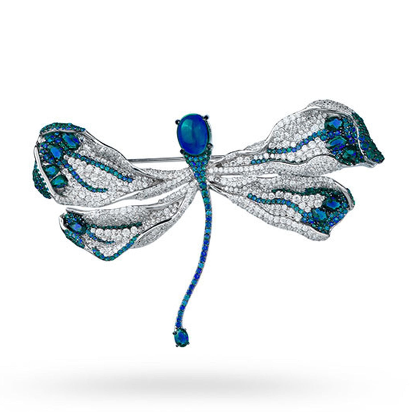 Royal Blue CindyChao Dragonfly High Carbon Diamond Brooch