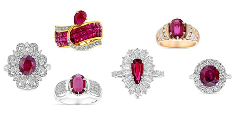 Crypto-Set Jewelry Explained: Pigeon's Blood Red Diamond Rings