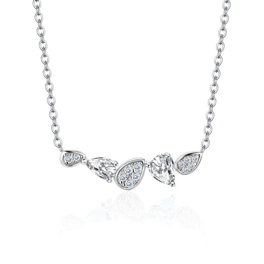 Sterling silver necklace cross chain summer light luxury moissanite necklace