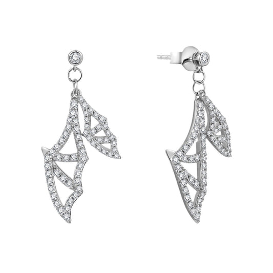 New Halloween earrings popular jewelry spooky bat moissanite diamond earrings 925 silver