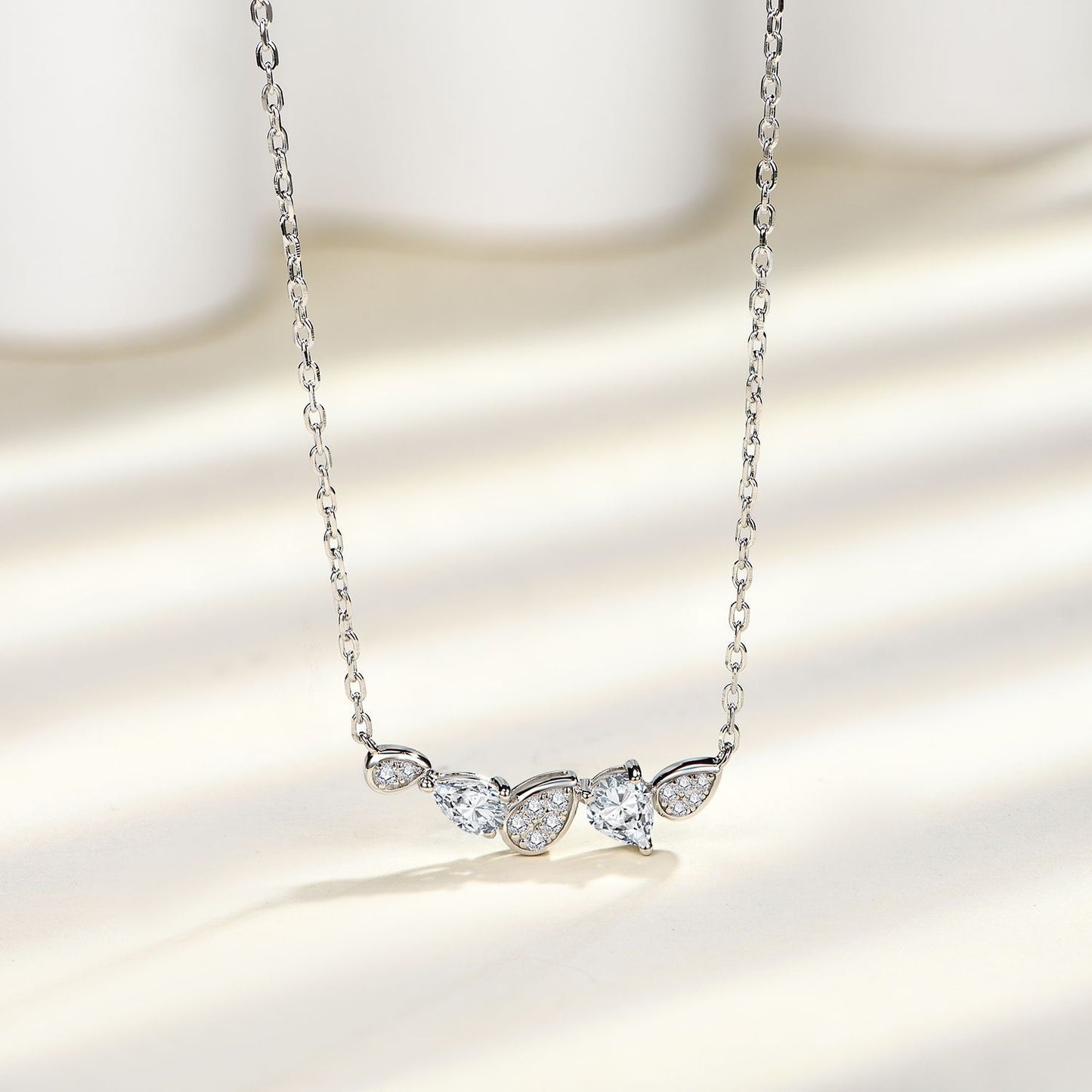 Sterling silver necklace cross chain summer light luxury moissanite necklace