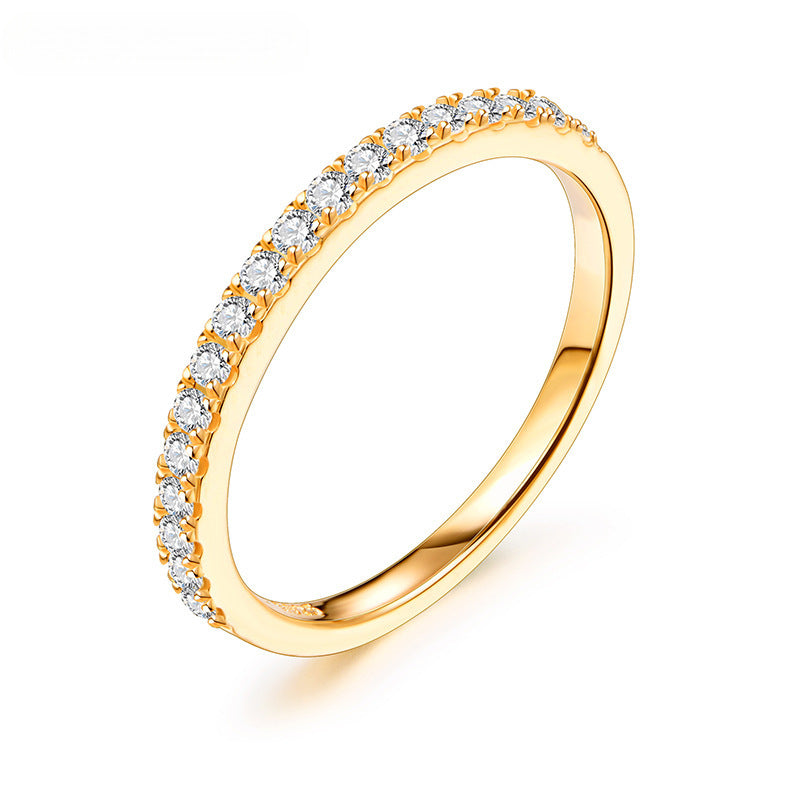 S925 Silver Jewelry Sterling Silver Ring Moissanite Ring Jewelry Fashion Simple Senior