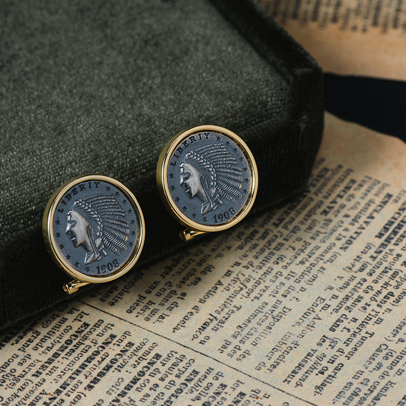 Indian Vintage Coin Ear Clips