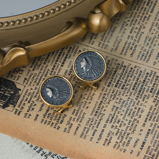 Indian Vintage Coin Ear Clips