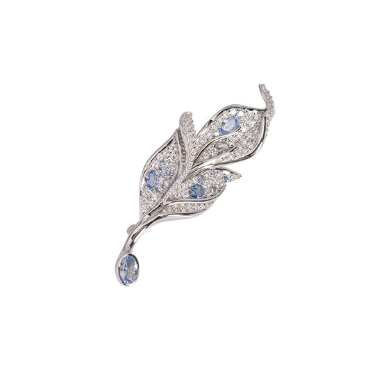 Sterling Silver Maple Leaf Brooch Summer Defense Pin