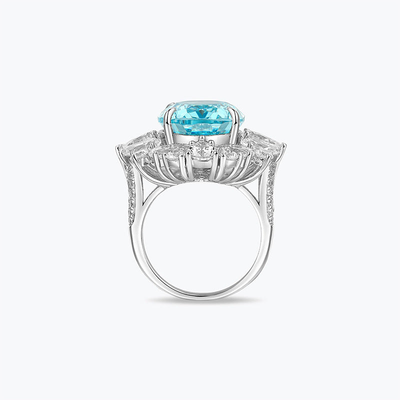 Paraiba Ring Fashion High-end Jewelry