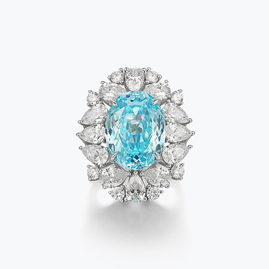 Paraiba Ring Fashion High-end Jewelry