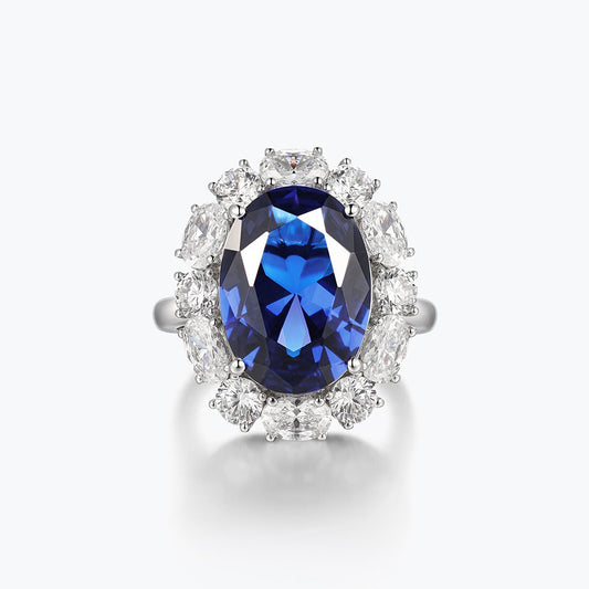 Sweet Cool Blue Egg Sapphire Ring
