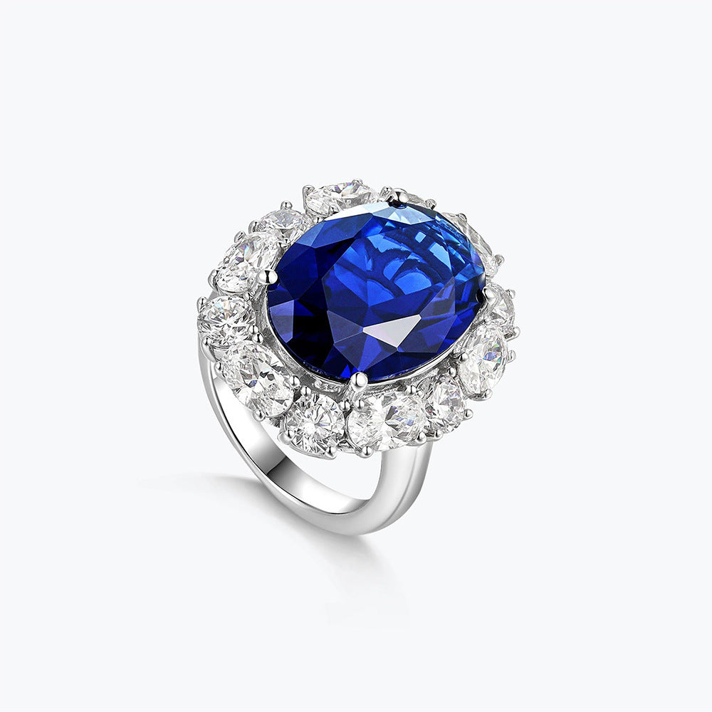 Sweet Cool Blue Egg Sapphire Ring