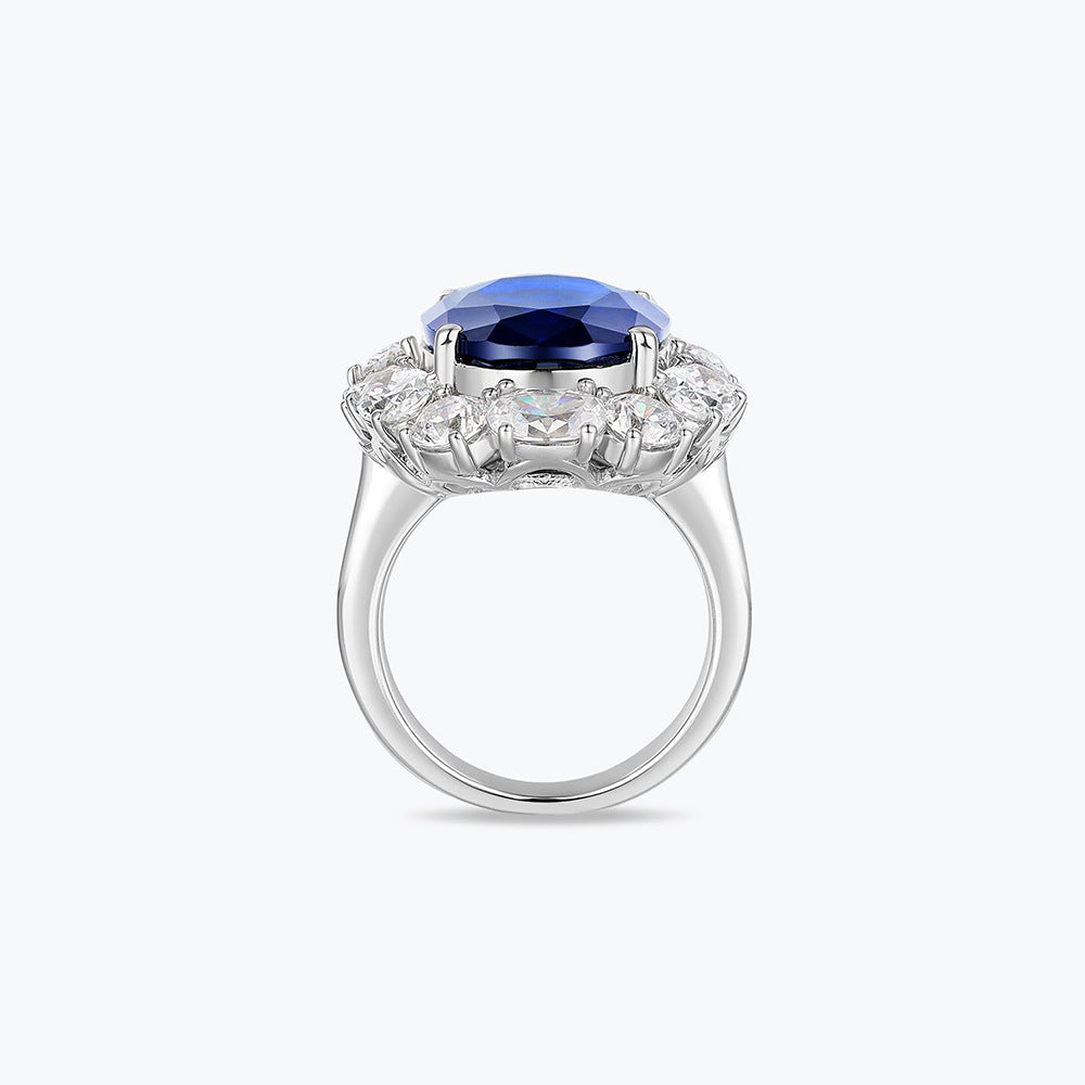 Sweet Cool Blue Egg Sapphire Ring