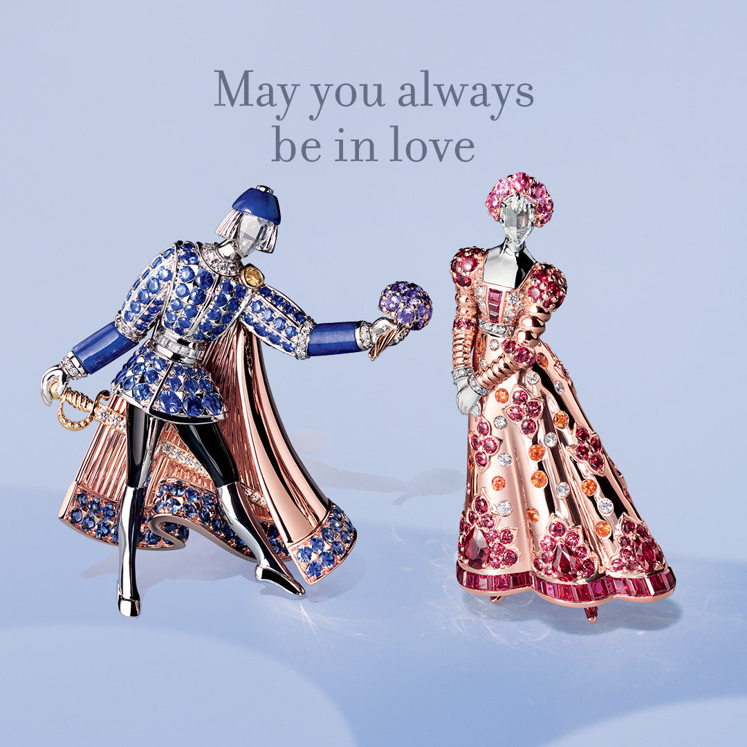 Love Marks Romeo and Juliet Ball Elegant Brooch