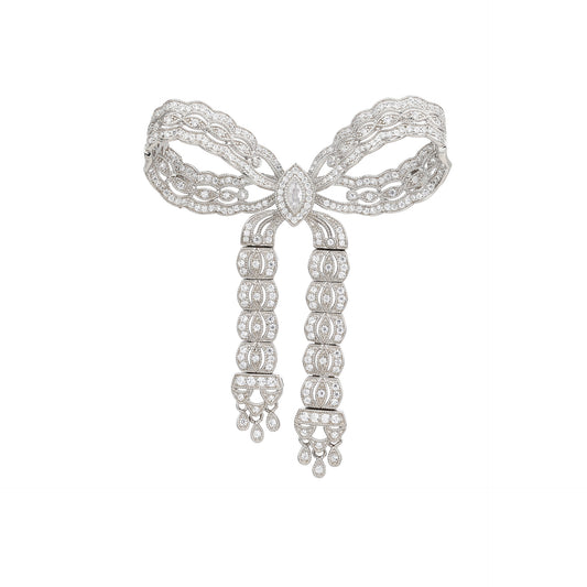 Bow Diamond Brooch Women Premium Niche Corsage