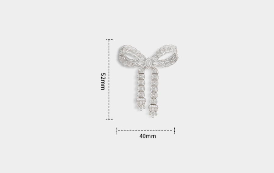 Bow Diamond Brooch Women Premium Niche Corsage