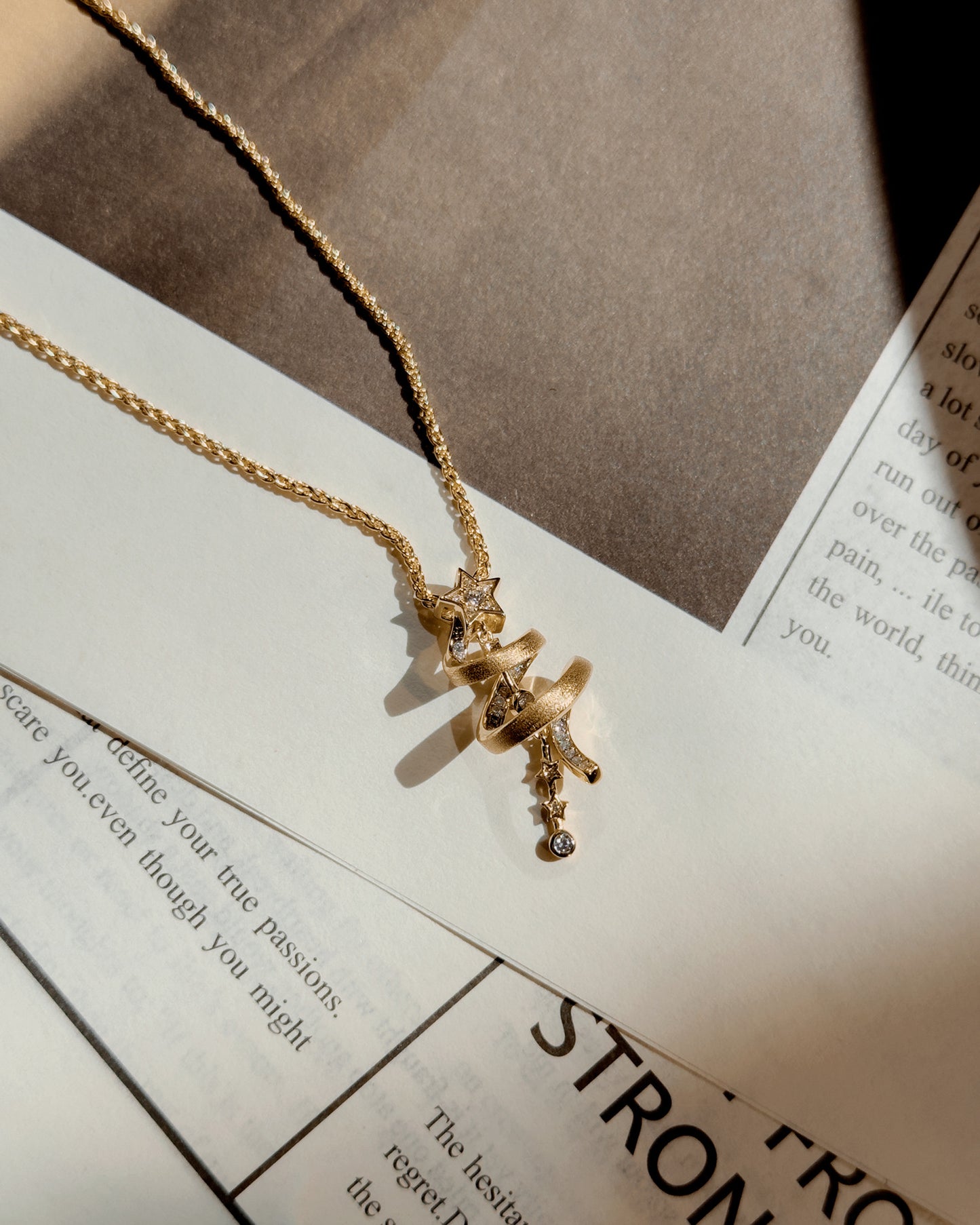 Gold Christmas Collection Charms Gingerbread Man Christmas Tree Candy Brushed Necklace
