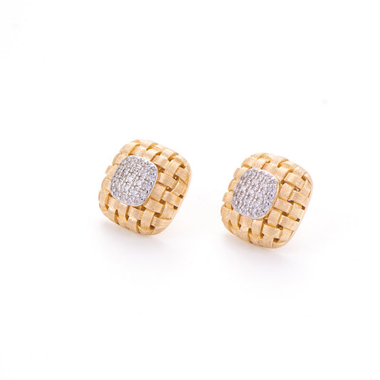Sterling Silver Raffia Braided Earrings