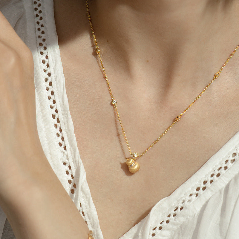Gourd Lasso Original Design Silver Necklace