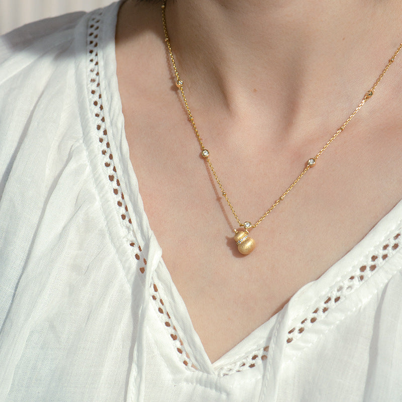 Gourd Lasso Original Design Silver Necklace