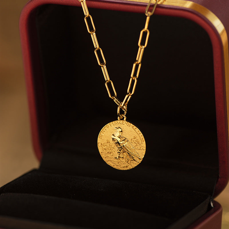 Queen's Head 18K Gold Vintage Gold Coin Necklace