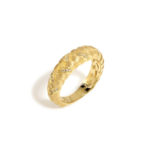 Raschel Crafted Woven Ring Wheat Fringe Ring