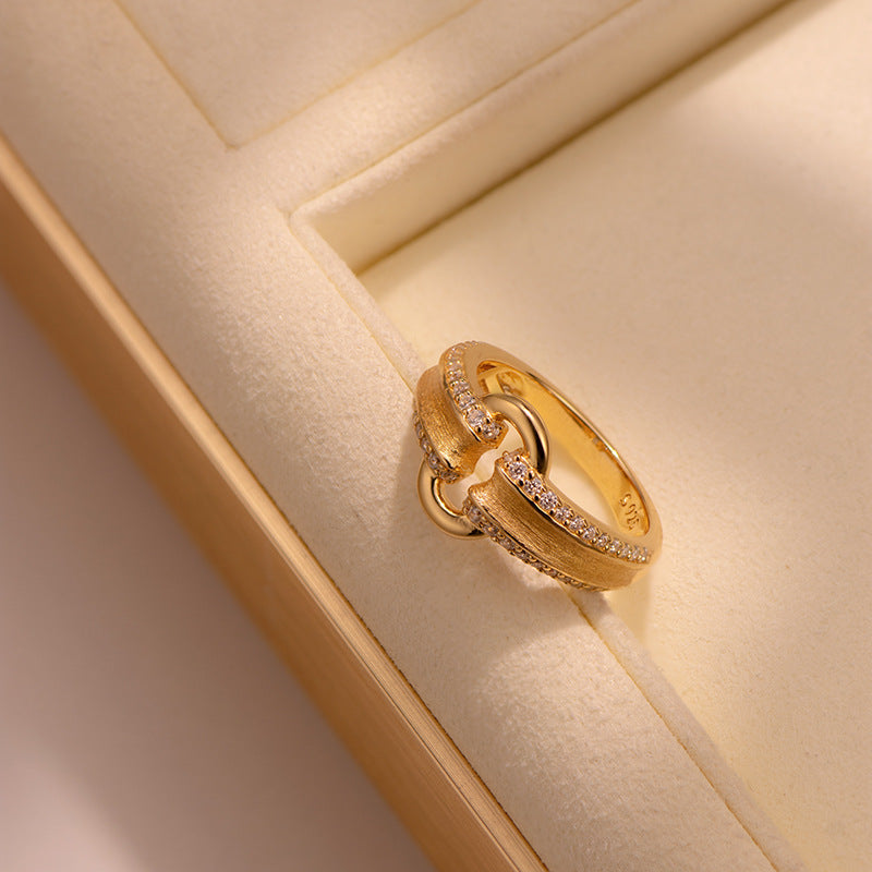 Medieval Dollar Satin O Brushed Ring