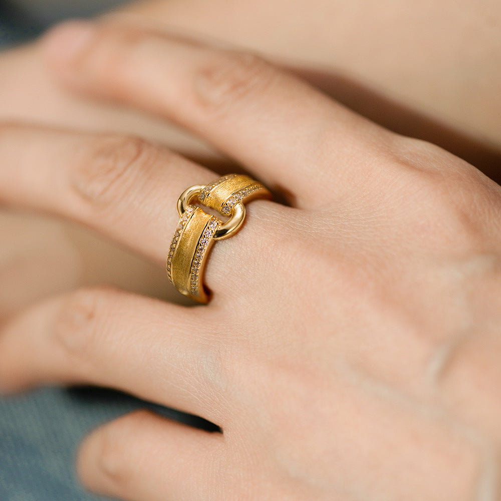 Medieval Dollar Satin O Brushed Ring