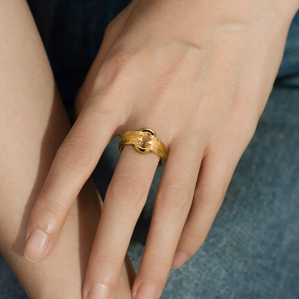 Medieval Dollar Satin O Brushed Ring
