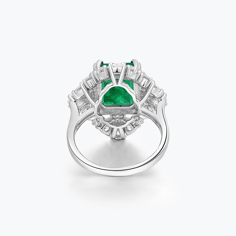 Square Synthetic Emerald 10*12mm Ring