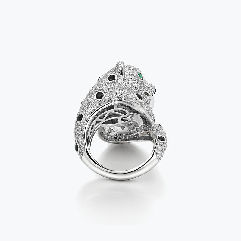 Leopard Pearl Zirconia Ring