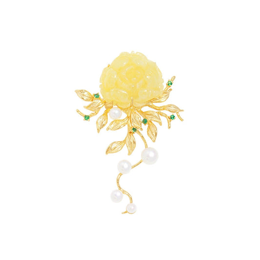 National Color Peony Pearl Brooch Hundred Personalized Corsages