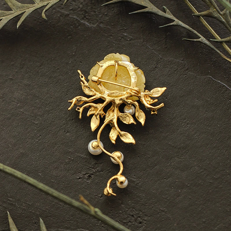 National Color Peony Pearl Brooch Hundred Personalized Corsages