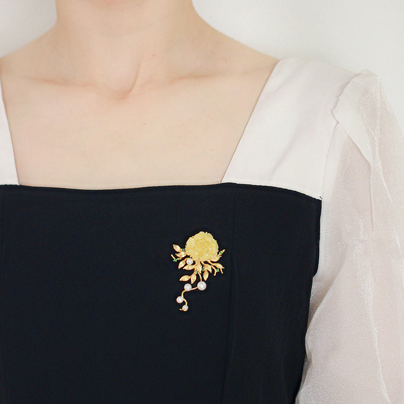National Color Peony Pearl Brooch Hundred Personalized Corsages