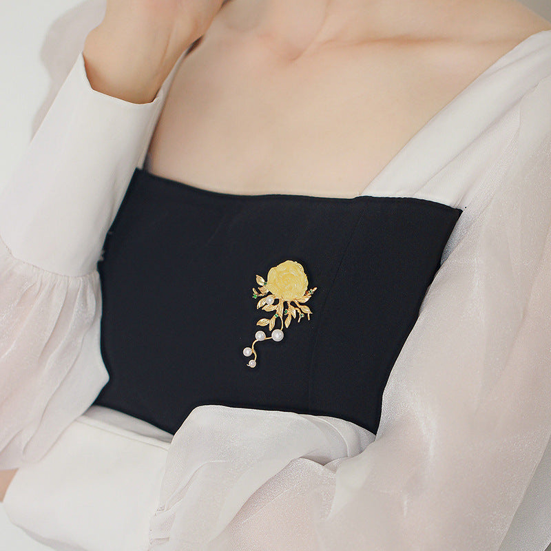 National Color Peony Pearl Brooch Hundred Personalized Corsages
