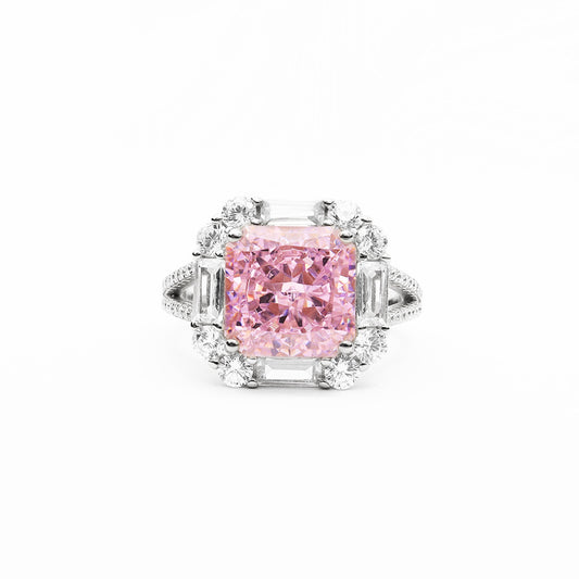 Sakura Pink Diamond Colorful Pink Ring