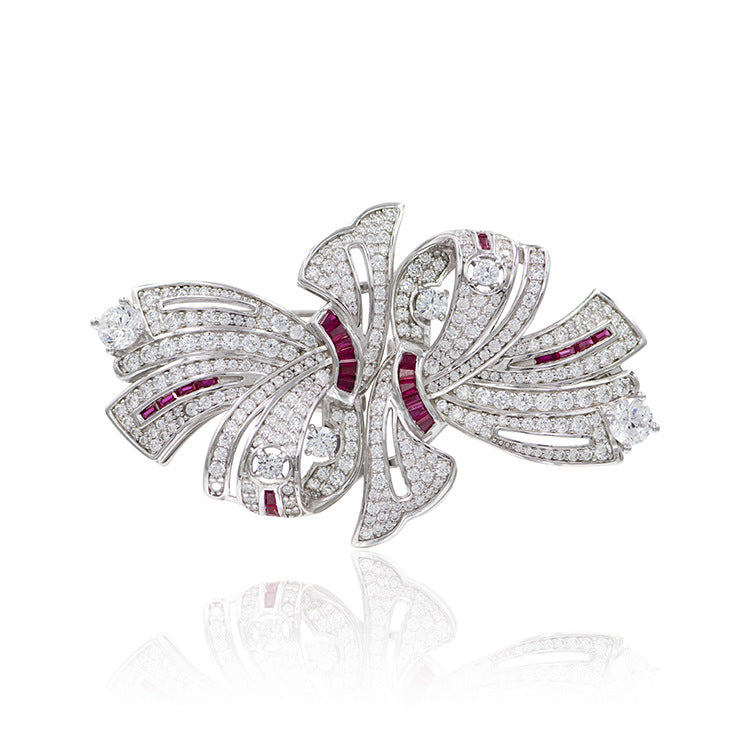 Pair Clip Double Clip Bow Removable Vintage Brooch