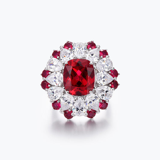 Pigeon Blood Red Synthetic Zirconia Red Ring