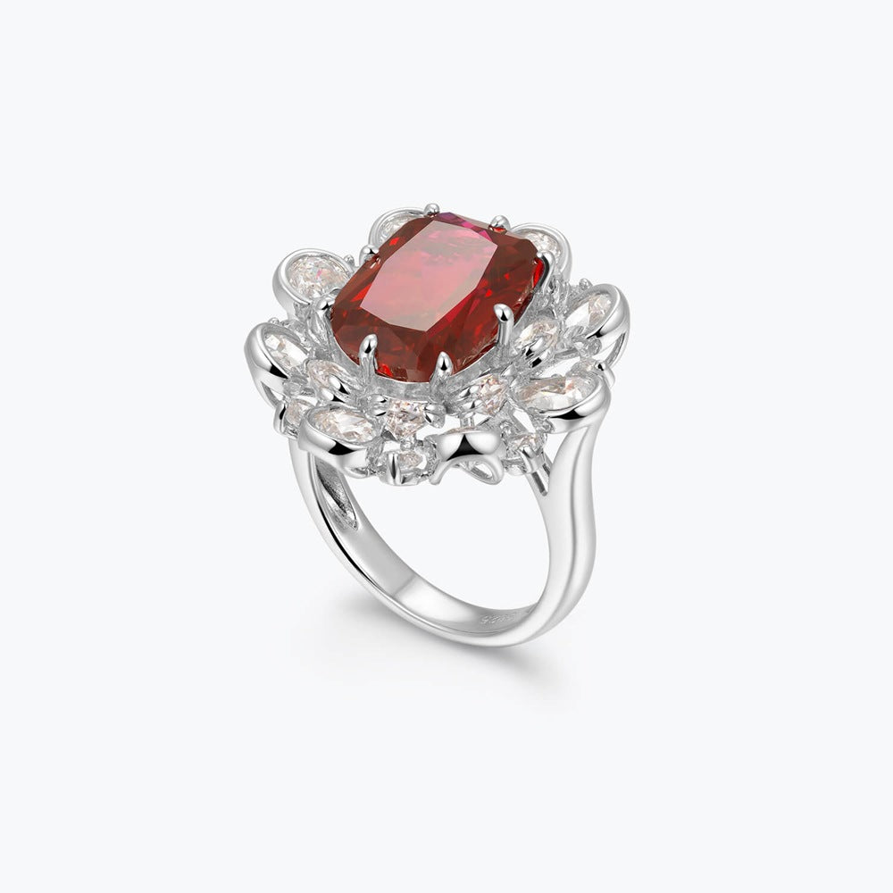 Natural pigeon's blood ruby ring