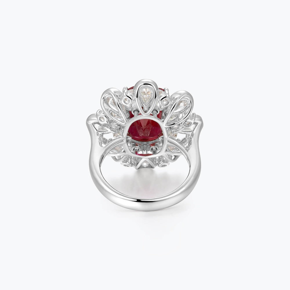 Natural pigeon's blood ruby ring