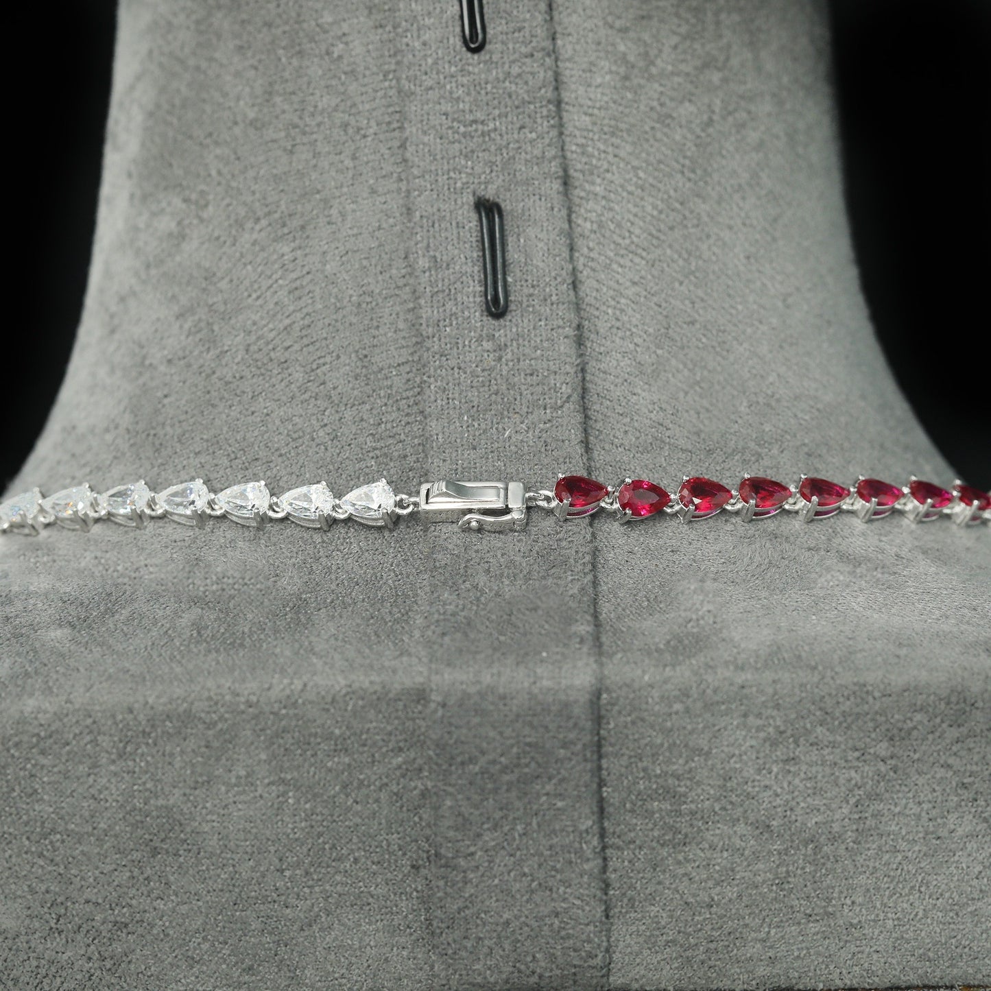 High Carbon Diamond Silver Gold Plated Spirit Snake Dove Blood Red Teardrop Y Chain Necklace