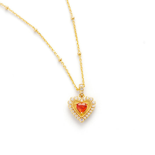 Love Red Paparacharas Necklace
