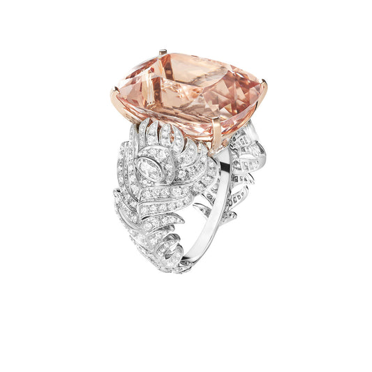 Bird's Feather Realm Morgan Ring High Carbon Diamond Morgan